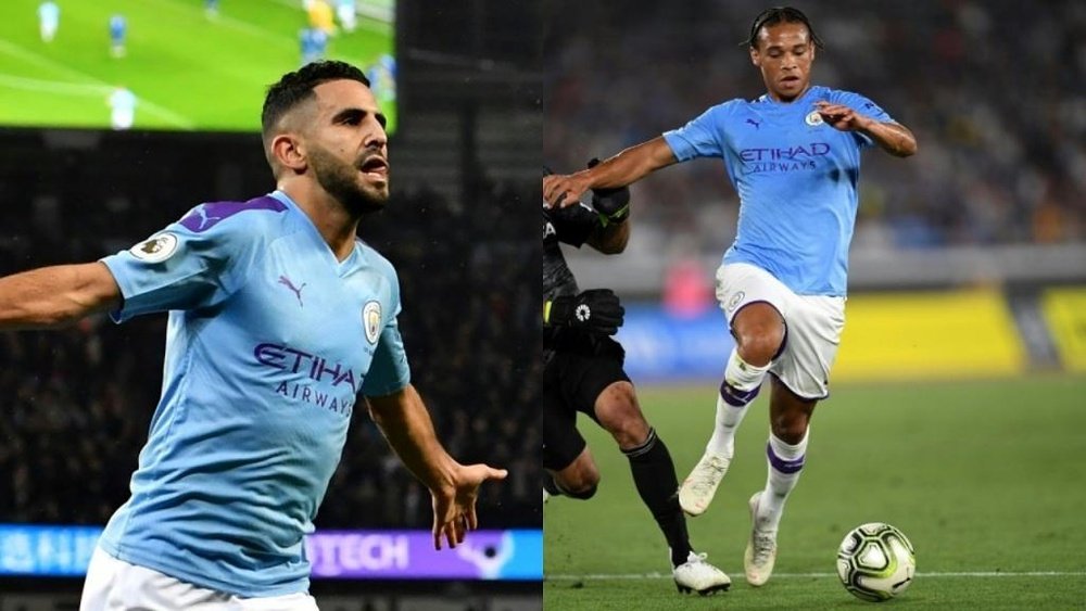 Mahrez y Sané son compañeros de equipo. AFP