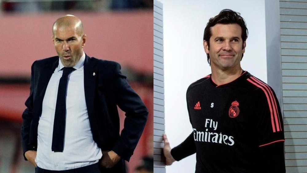 Zidane y Solari, Solari y Zidane. Montaje/EFE