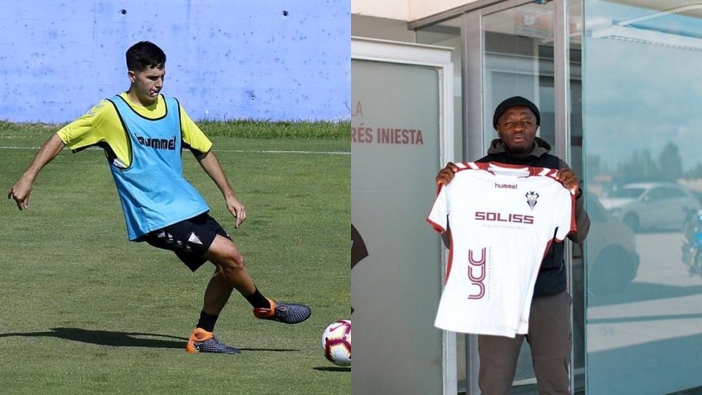 Muntari y Tejero son los únicos en Segunda que tienen una Champions. Twitter/AlbaceteBPSAD