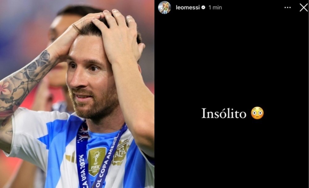 Messi no da crédito a lo ocurrido en el Argentina-Marruecos de París 2024. AFP