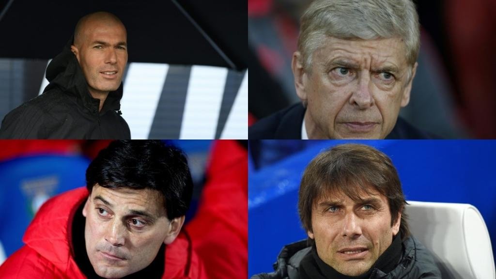 Zidane, Wenger ou Conte sont sans équipe. BeSoccer