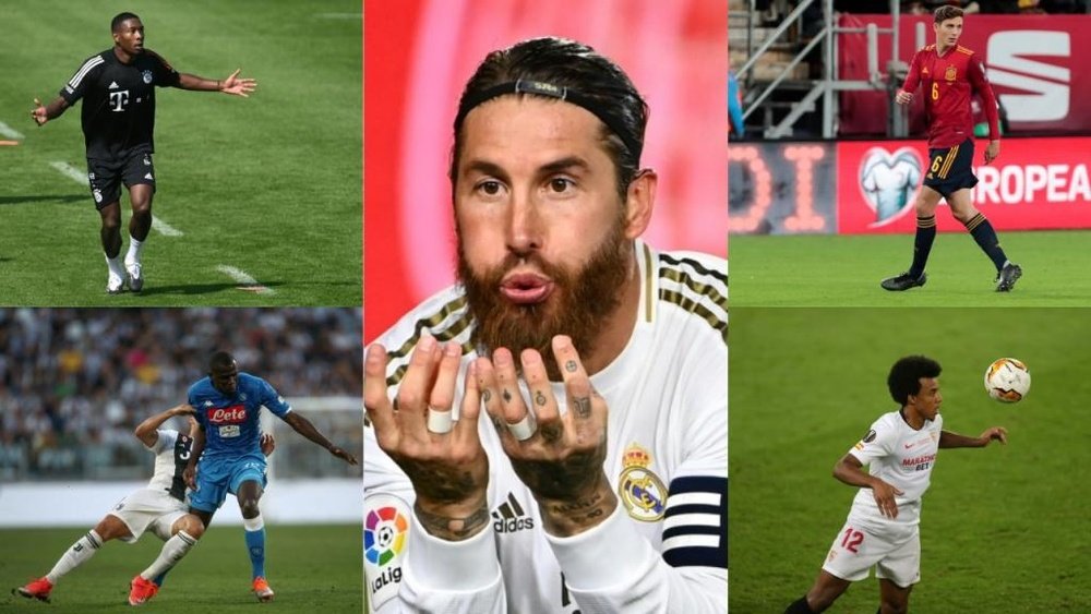 Real Maddrid are looking at four options to replace Sergio Ramos. Montage/EFE/AFP