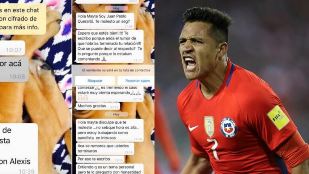 El chileno pidió respeto y que no se vuelva a molestar a su pareja. Twitter