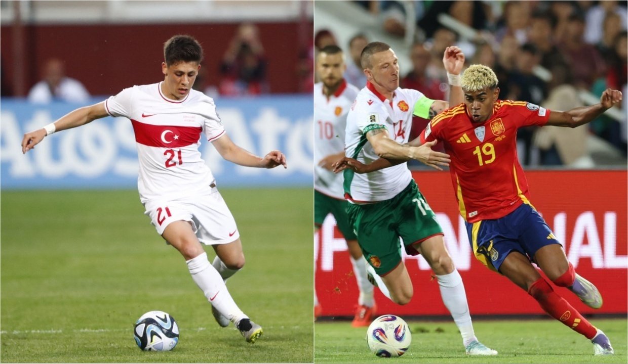 Arda Güler y Lamine Yamal lideran a Turquía y España. EFE