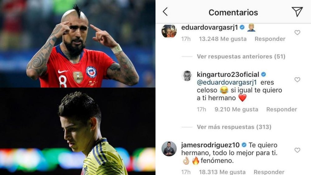 La escena de celos entre Vidal, James y Vargas. EFE