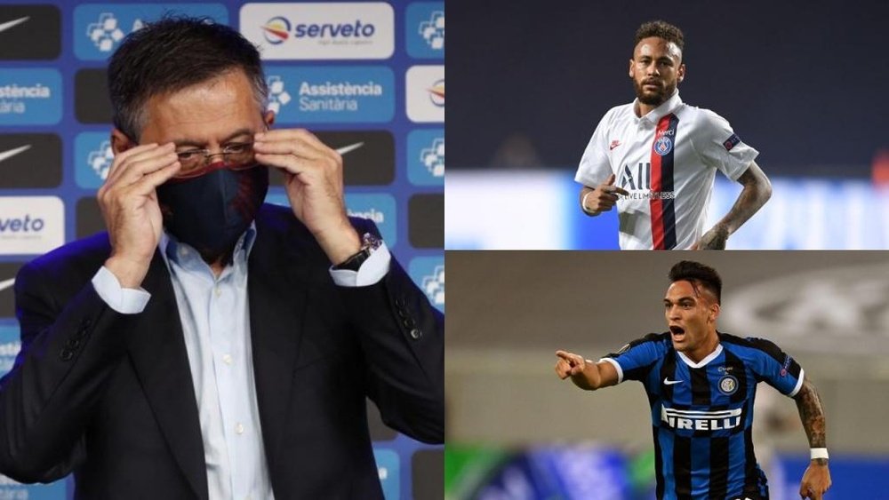 Bartomeu rules out signing Neymar, but is still hopeful of signing Lautaro. EFE/AFP