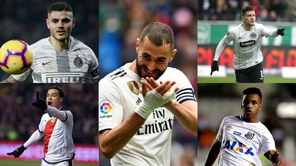 Four candidates to share '9' with Benzema. BeSoccer/AFP/EFE