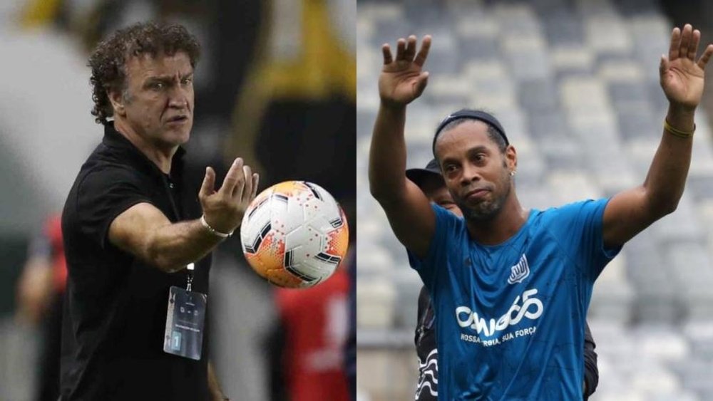 El técnico que rescató a Ronaldinho. Montaje/EFE/AFP