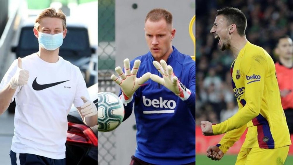 Ter Stegen, Lenglet y De Jong, ¿a favor de la reducción salarial? AFP/EFE