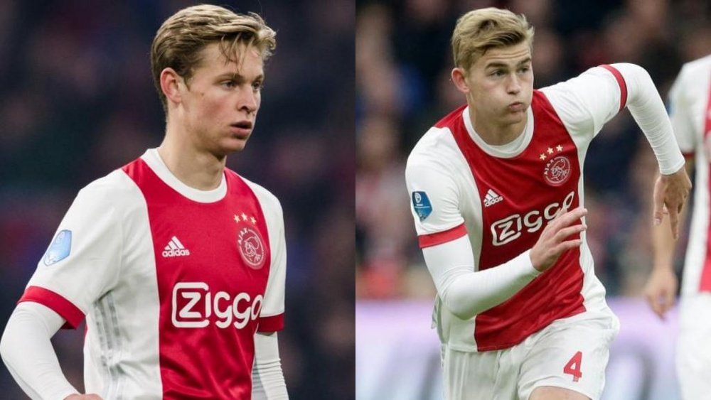 De Jong y De Ligt son grandes objetivos del Barça. AFP