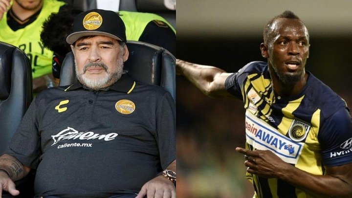 Maradona y Bolt, ¿juntos en un mismo equipo?