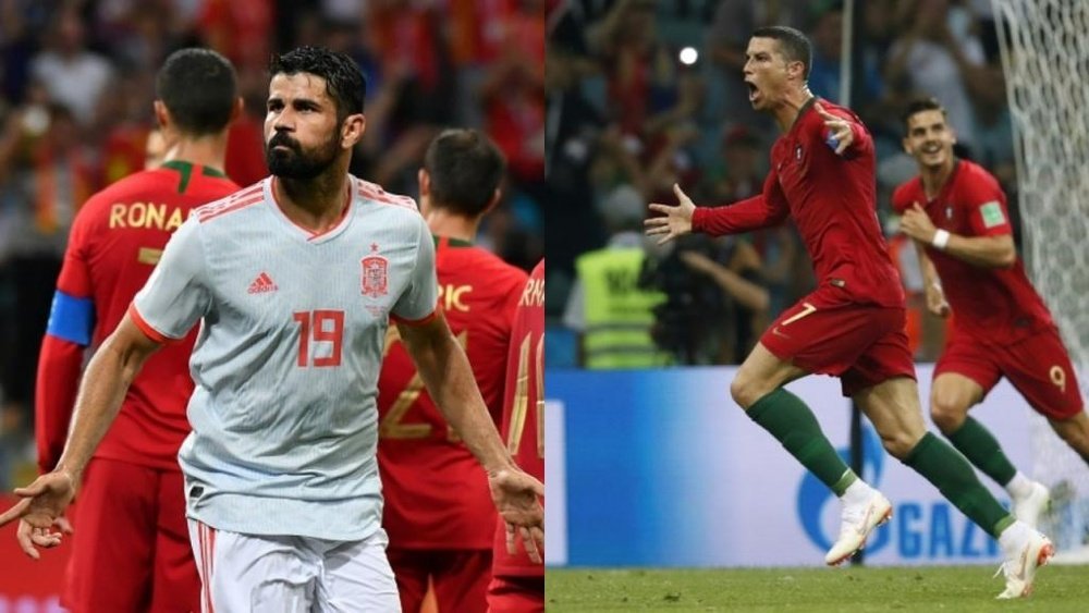 Diego Costa y Cristiano, dos de los protagonistas en el Mundial. EFE/AFP