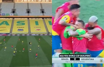 Los jugadores de Brasil terminaron jugando entre ellos. Twitter/brunocassucci/PremierSports