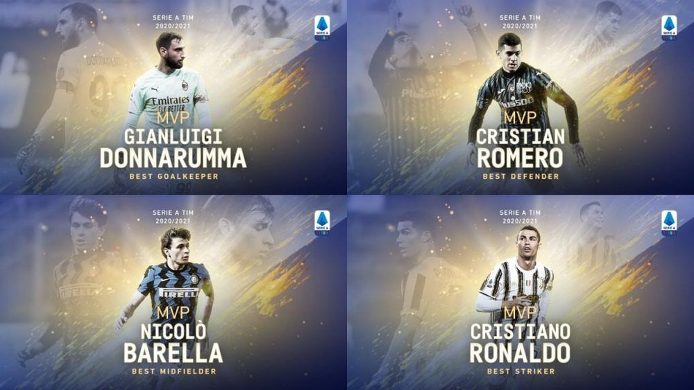 Os melhores da Serie A 2020-21. Twitter/SerieA_ES