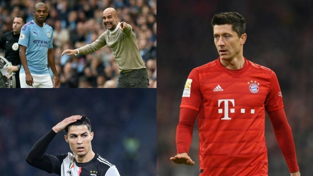 Bayern de Munique, Juventus e Manchester City atravessam uma temporada muito mais complicada. AFP