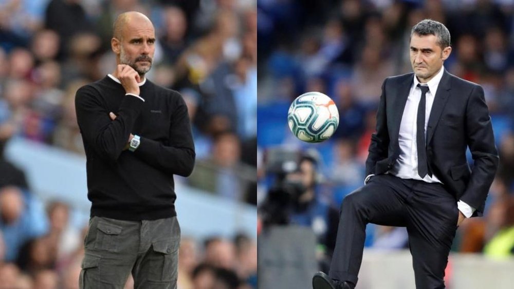 Guardiola y Valverde presentan números muy parecidos. Montaje/EFE/AFP