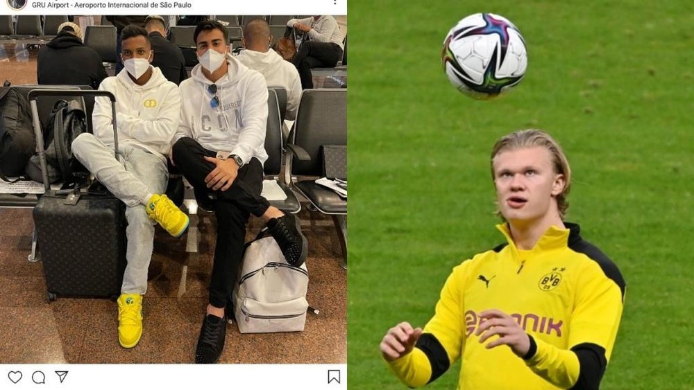 Haaland commented on Reinier's Insta post. Captura/Reinier.Jesus/AFP