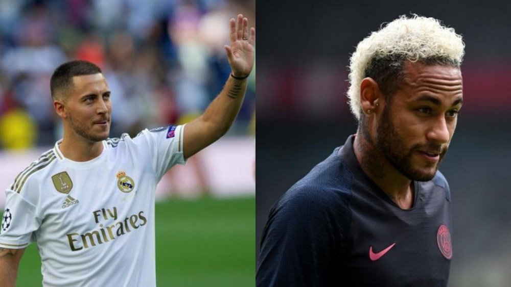 Hazard et Neymar retournent à 'l'école' en cette saison 2019-20. BeSoccer/EFE/AFP