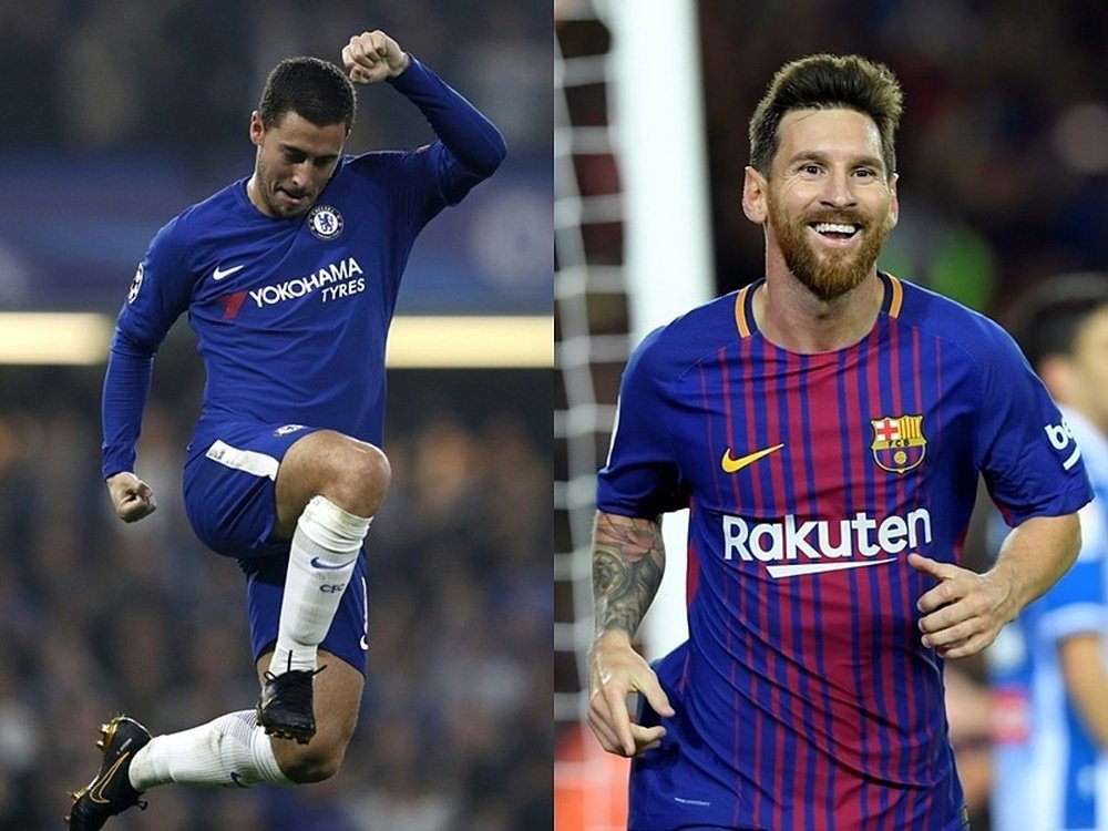 Hazard and Messi, the stars of Chelsea and Barcelona. BeSoccer