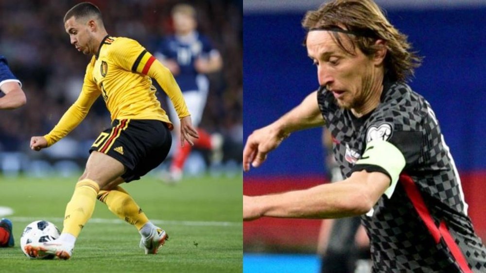 Hazard y Modric se enfrentarán con sus respectivas selecciones. EFE