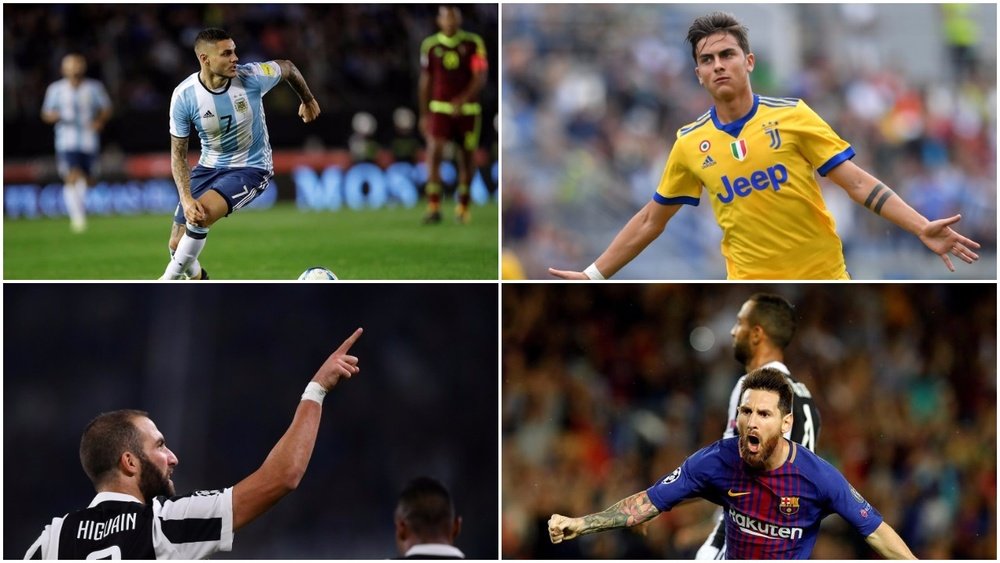 Messi, Dybala, Higuaín et Icardi, 02-10-17. BeSoccer