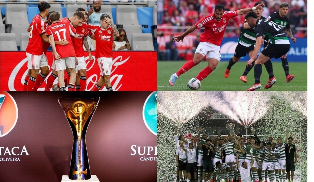 Sporting CP y Benfica se miden en la final de la Supercopa de portugal. EFE/Benfica