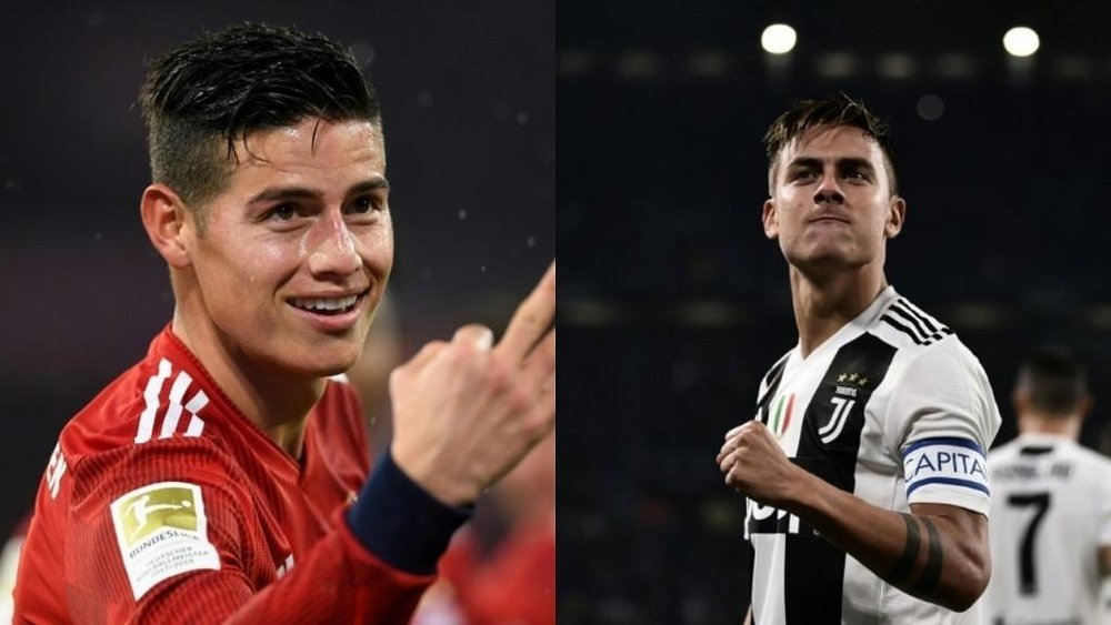 'El Chiringuito': Dybala y James, las bombas del Atleti. Montaje/AFP