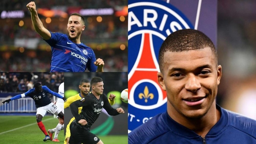 Mendy, Hazard, Jovic... and Mabppe too. Montage/AFP/EFE