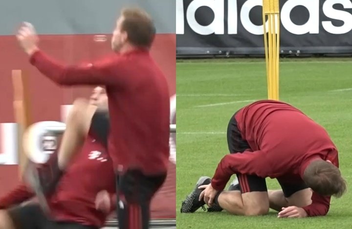 Was it a red card? What a tackle Nagelsmann suffered during a training session!