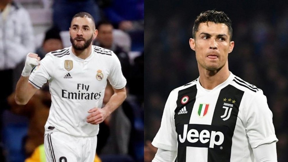 Benzema e Cristiano Ronaldo tão longe e tão perto. Montaje/BeSoccer