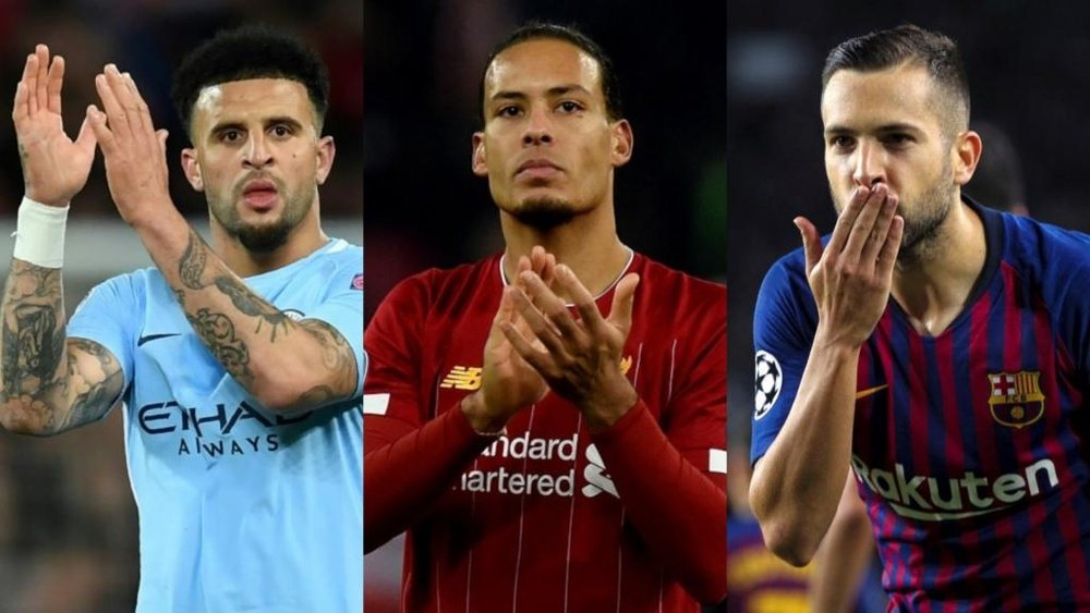 Kyle Walker, Van Dijk, Jordi Alba et les meilleurs défenseurs de FIFA 20. AFP/EFE