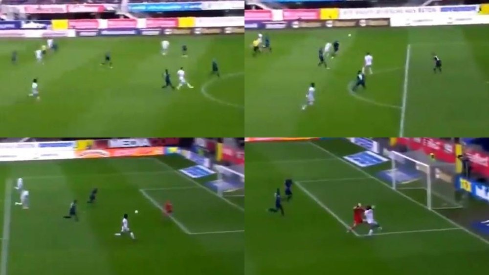 Coutinho encontró el efecto perfecto para regalarle el gol a Gnabry. Capturas/Bundesliga