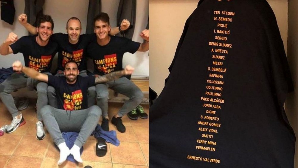 Los jugadores del Barcelona portaron camisetas conmemorativas. Instagram