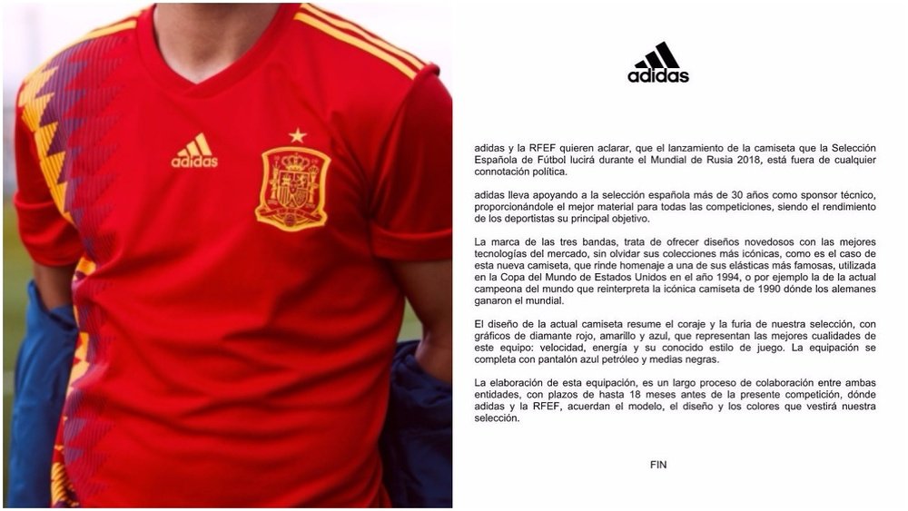 lucha Vandalir lino Adidas y la RFEF rompen su silencio tras la polémica de la camiseta de  España