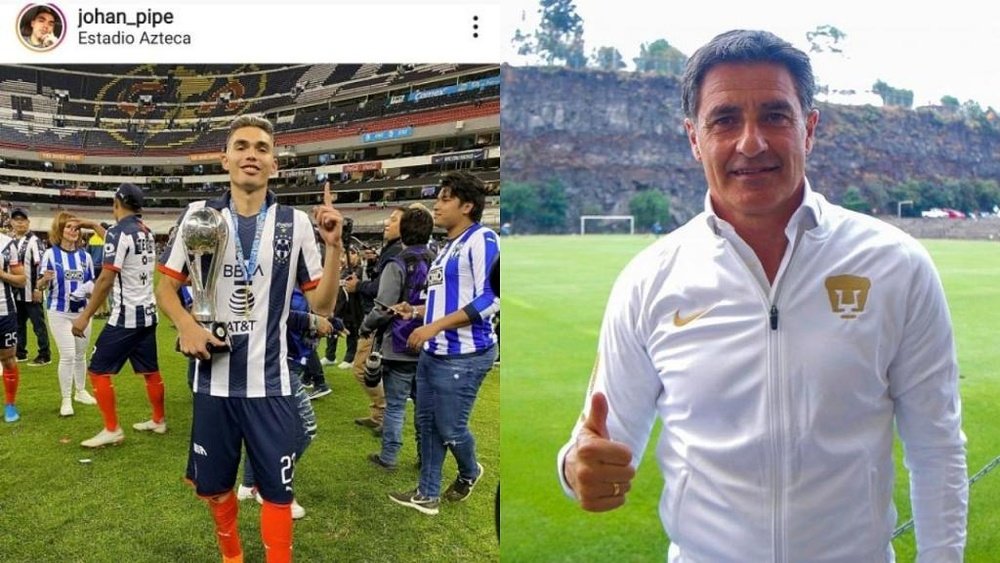 Vásquez, en la lista de Míchel, se despidió de Monterrey. Montaje/Instagram/Pumas
