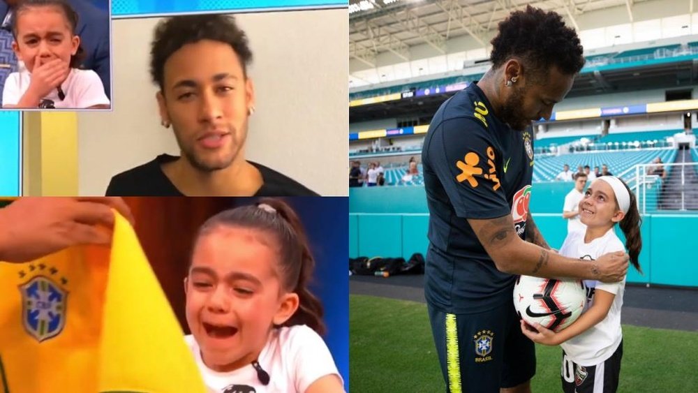 Neymar a réalisé le rêve de la petite Ariana. Instagram/ArianaDosSantos10