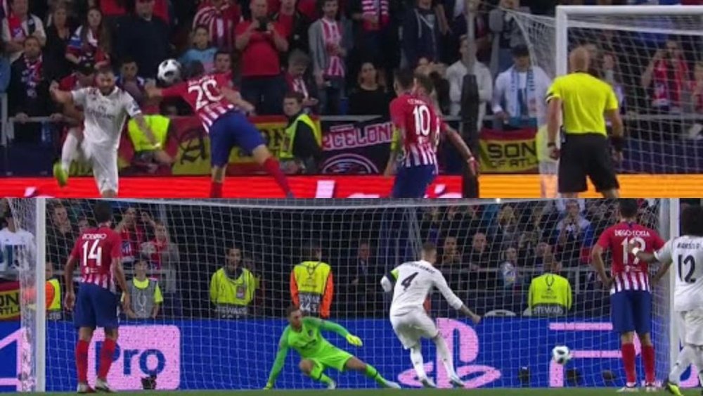 Sergio Ramos offre le 2-1 sur penalty. Capture