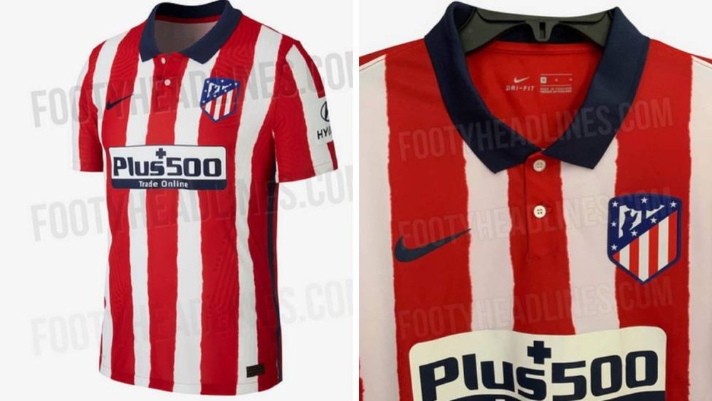 Vaza a possível nova camisa do Atlético de Madrid. FootyHeadlines