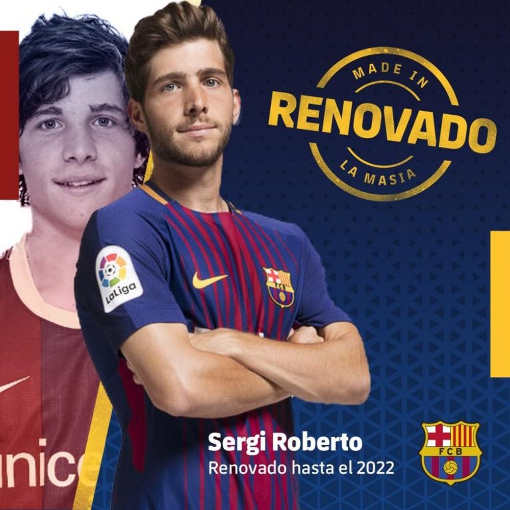 Sergi Roberto prolonge avec le Barça jusqu'en 2022. FCBarcelona