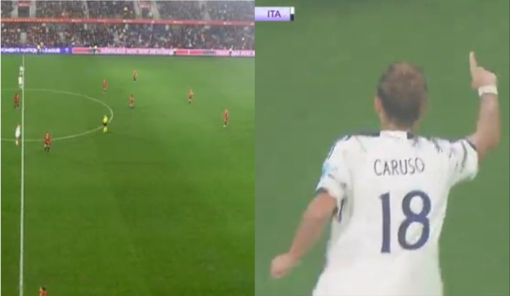 España comenzó la 2ª mitad con 10 por un despiste y encajó un gol. Captura/RTVE
