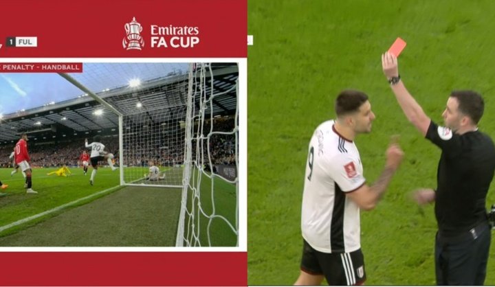 Colapso del Fulham en 5': doble expulsión, remontada del United y fuera de la FA Cup