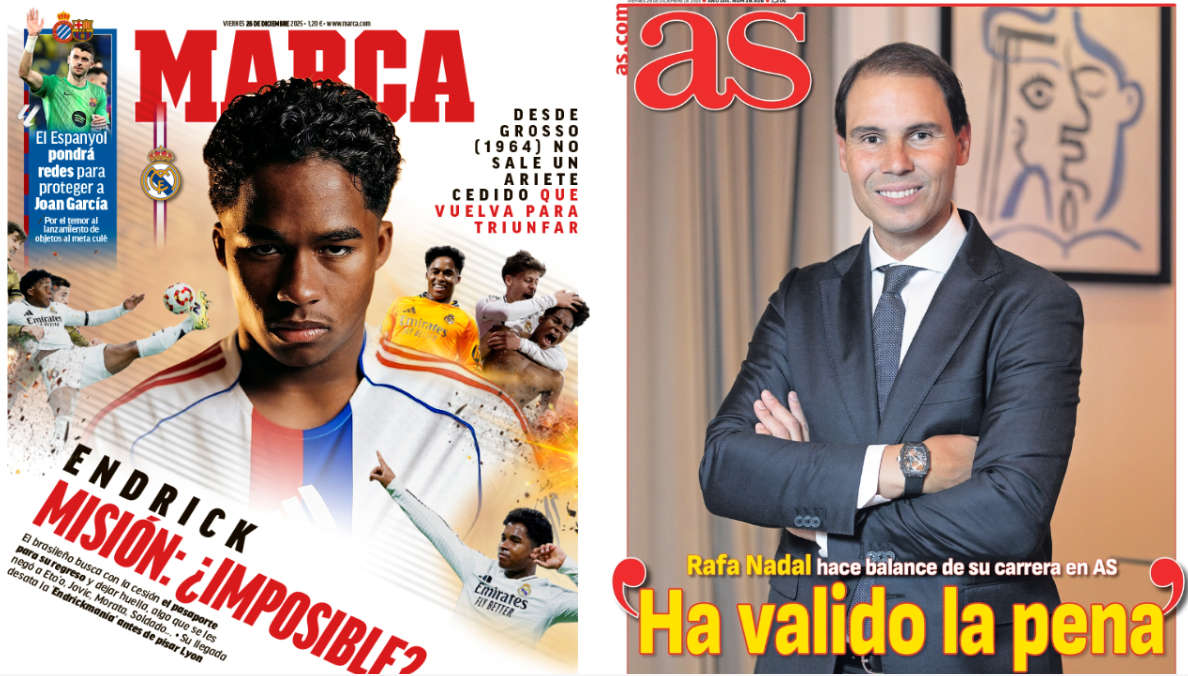 Portadas de la prensa deportiva del 26-12-25