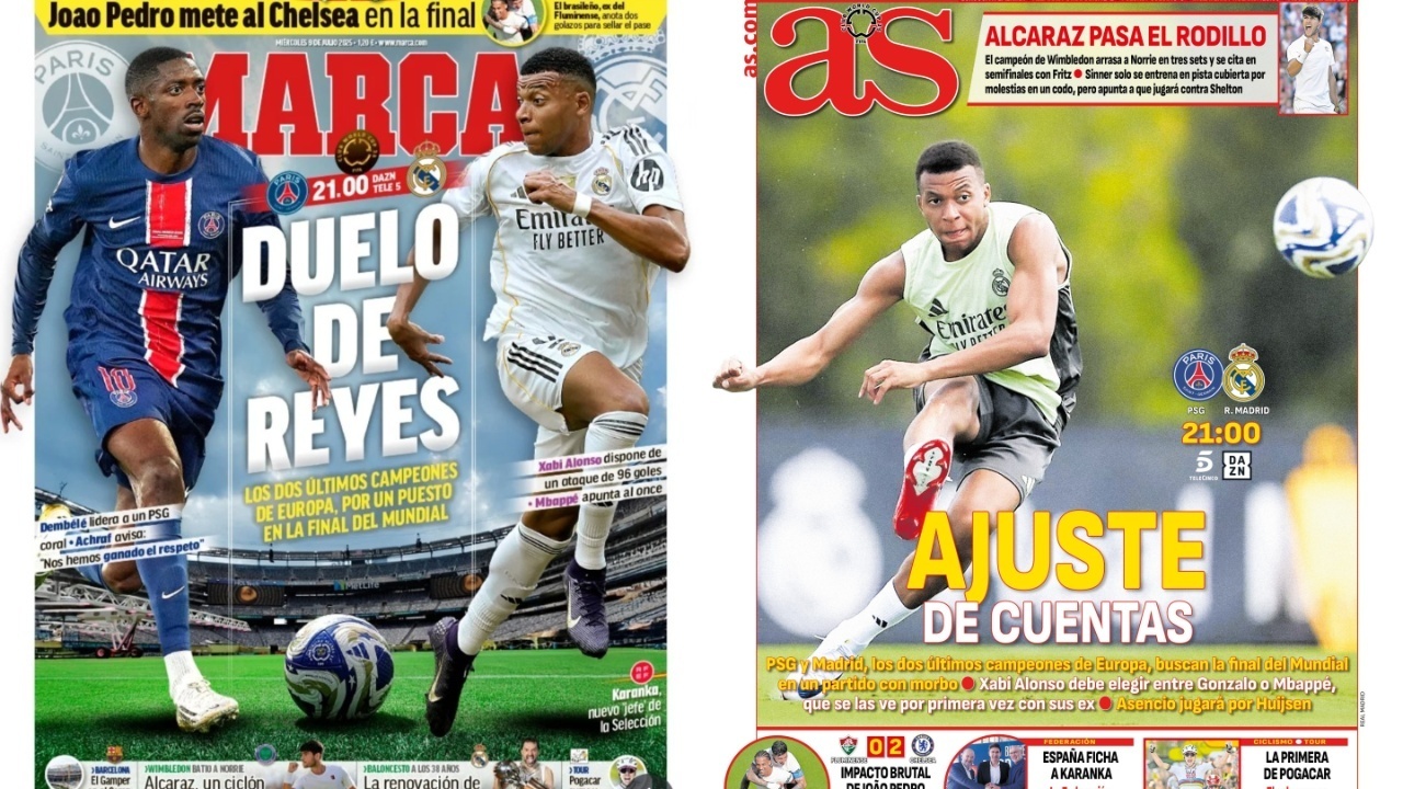 Portadas de la prensa deportiva del 09-07-25