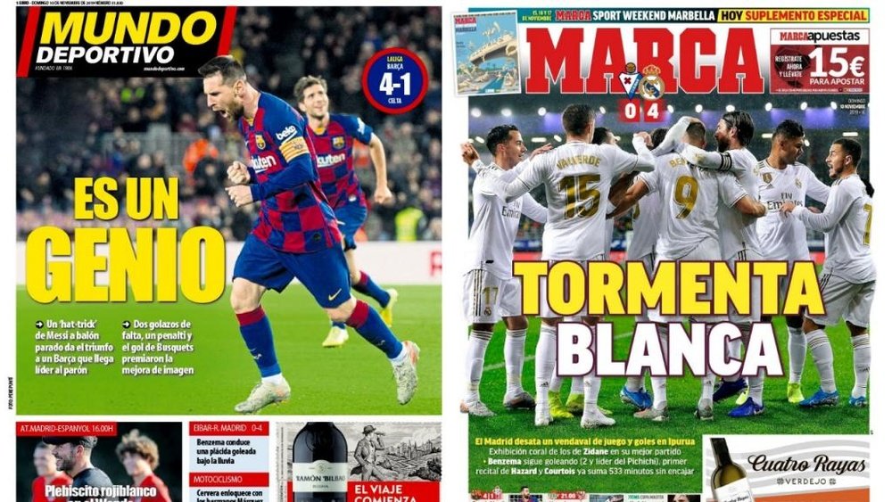 Estas son las portadas de la prensa deportiva de hoy. MD/Marca