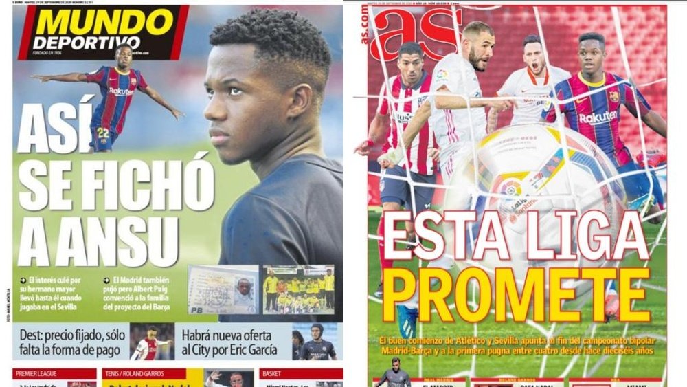 As capas da imprensa esportiva. MundoDeportivo/AS