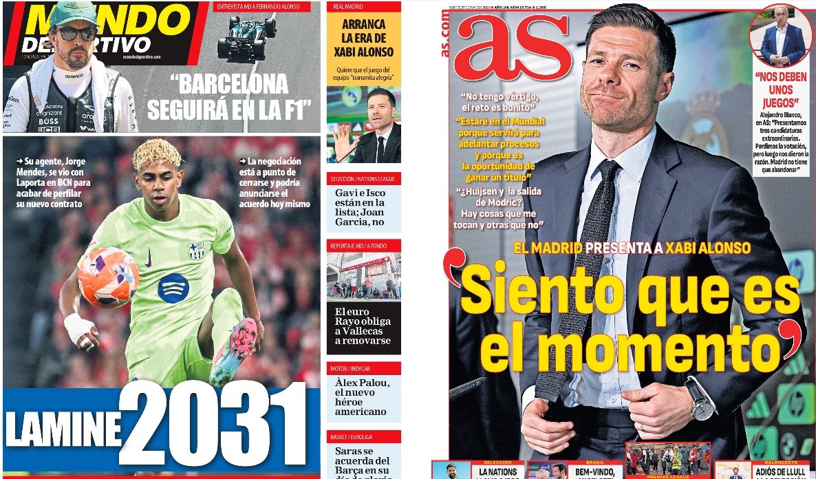 Portadas de la prensa deportiva del 27-05-25. Mundo Deportivo/AS