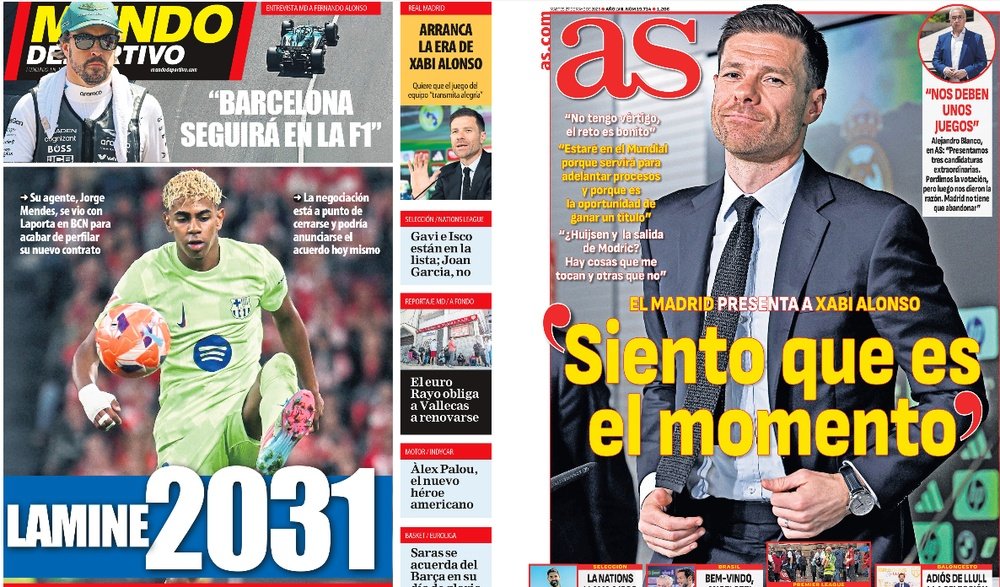 Portadas de la prensa deportiva del 27-05-25. Mundo Deportivo/AS