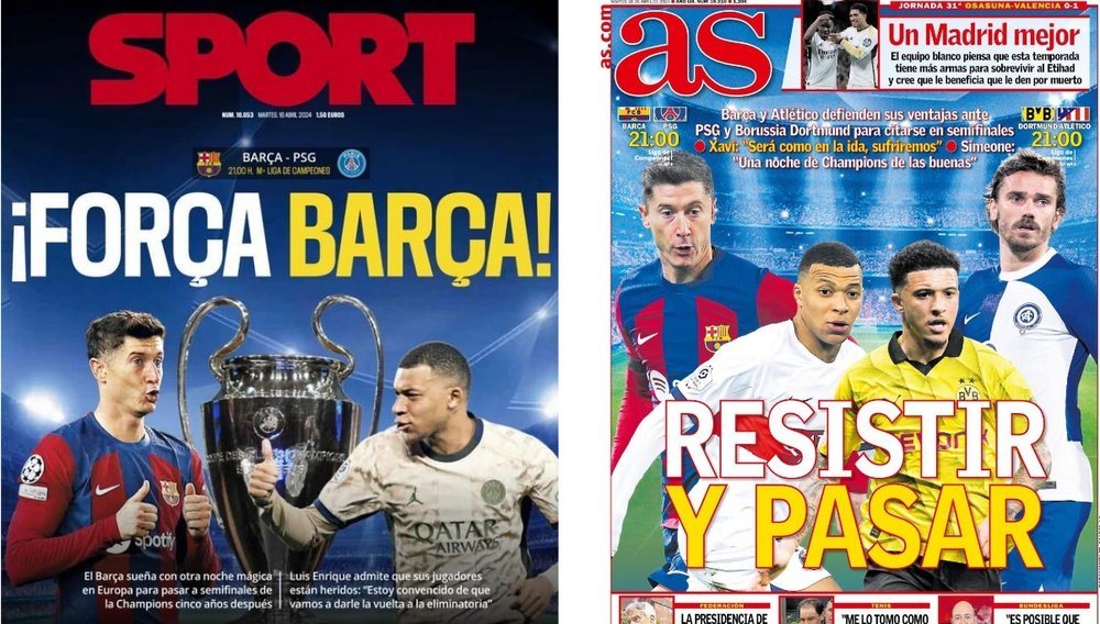 Portadas de la prensa deportiva del 16-04-24. Sport/AS