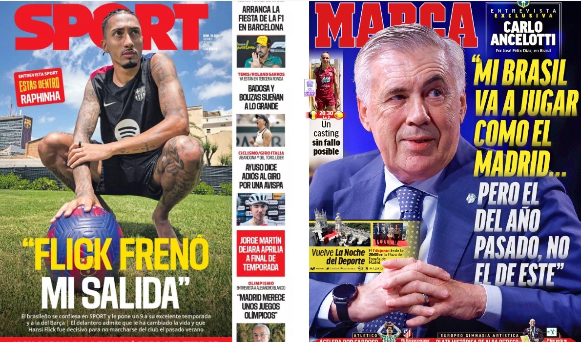 Portadas de la prensa deportiva del 30-05-25. Sport/Marca
