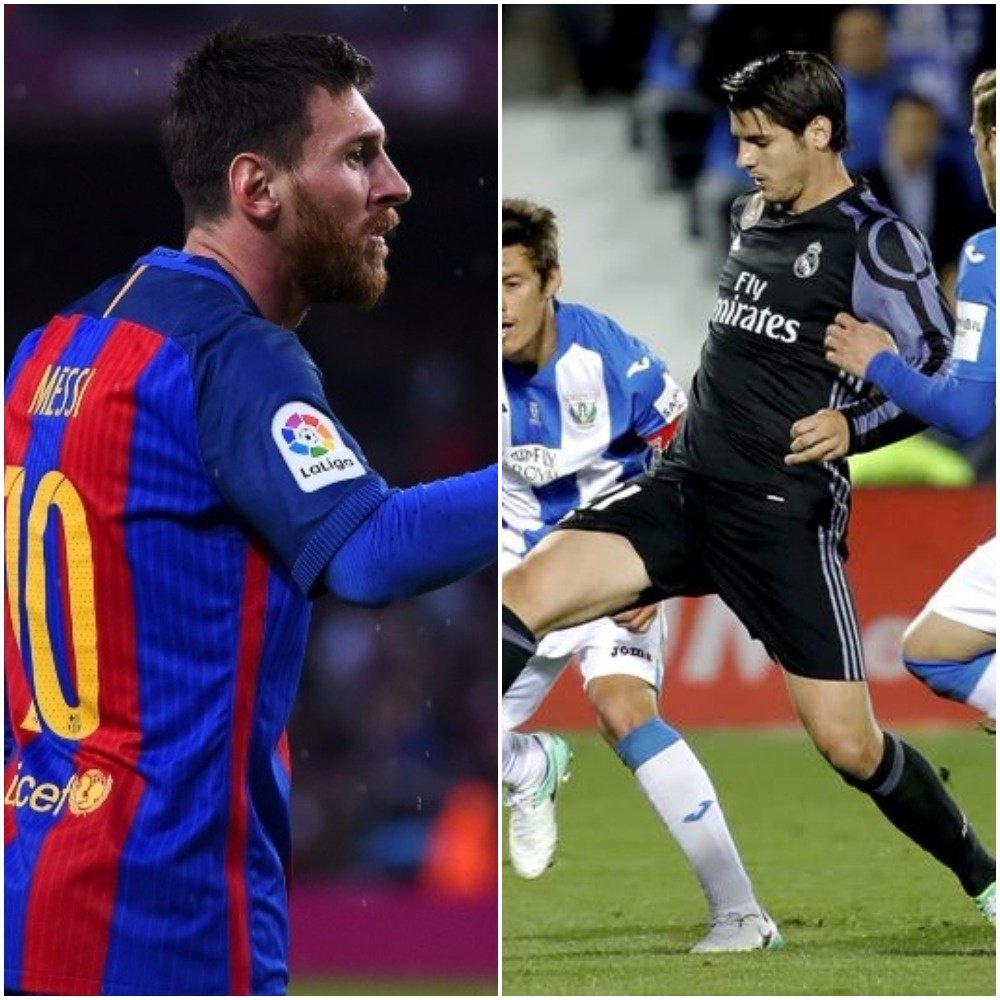 Montage de Leo Messi et Álvaro Morata. BeSoccer